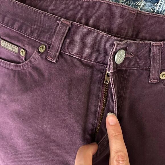 Vintage 90s 1990s Calvin Klein purple high waisted high rise shorts size 5 - Picture 5 of 6